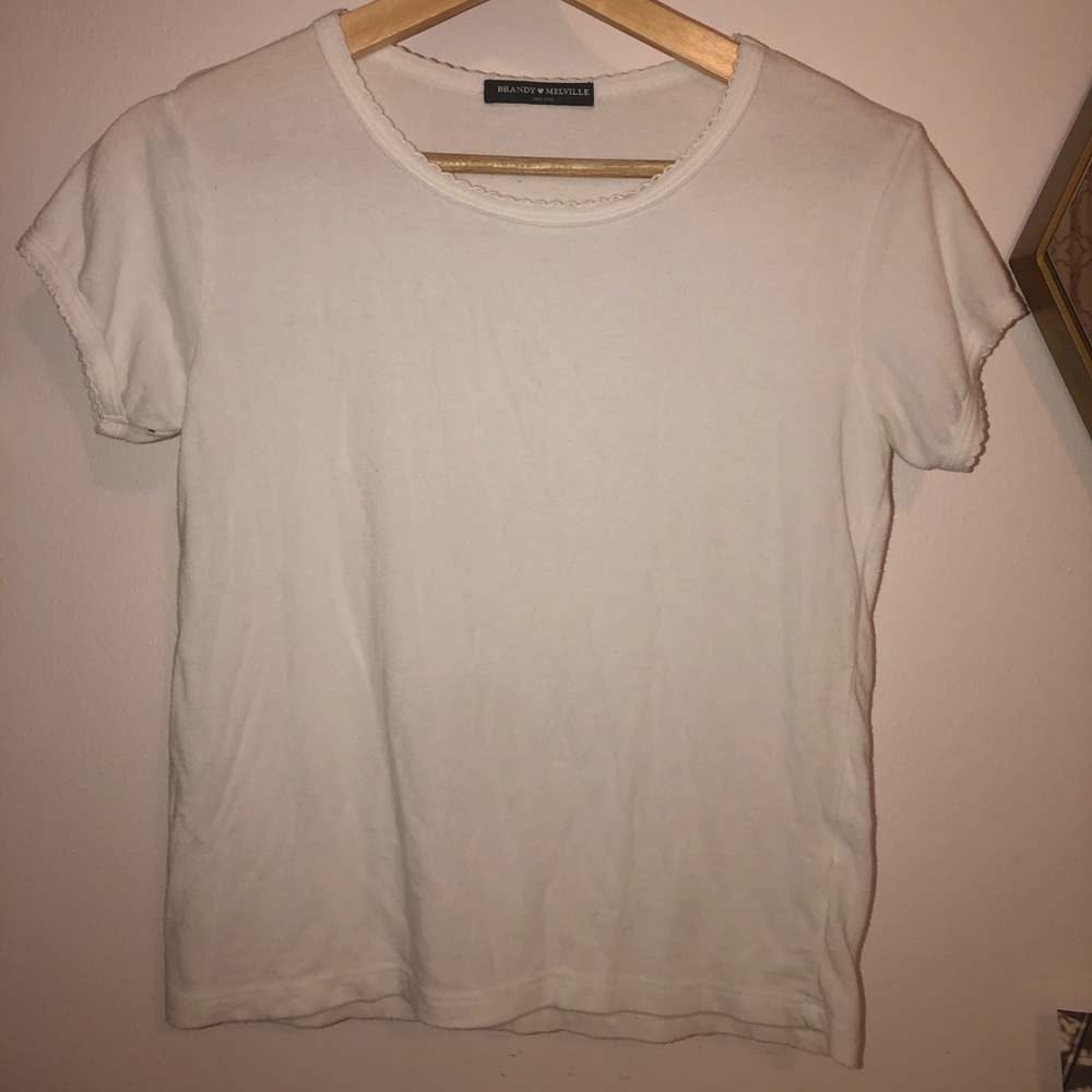 Rare Brandy Scalloped neck shirt